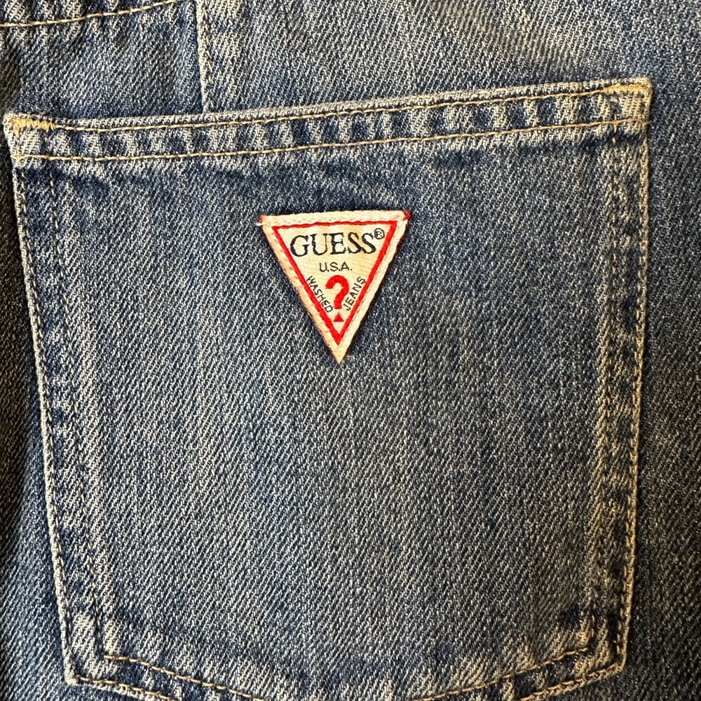 Vintage Guess Distressed Denim Mini Skirt! NWOT - Picture 4 of 14